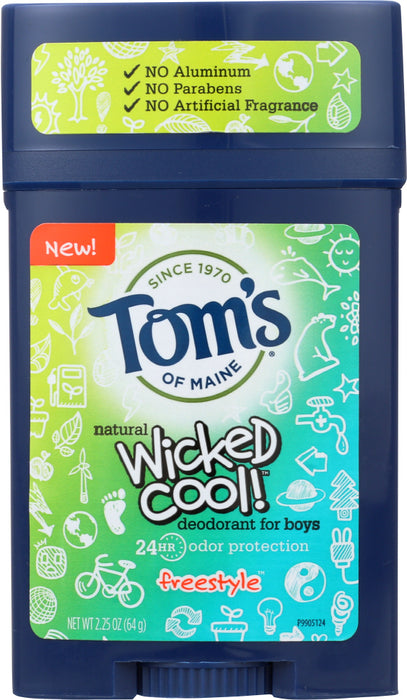 TOMS OF MAINE: Deodorant Wicked Cooll Freestyle, 2.25 oz