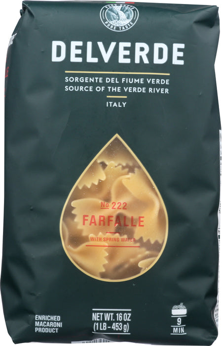 DEL VERDE: Farfelle Pasta, 16 oz - No Brand For Less 