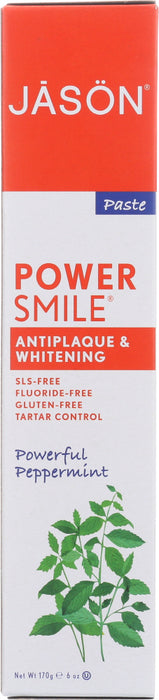 JASON: PowerSmile Antiplaque & Whitening Paste Powerful Peppermint, 6 oz