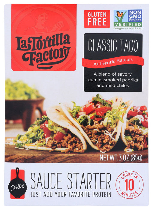 LA TORTILLA FACTORY: Cooking Sauce Taco, 3 oz