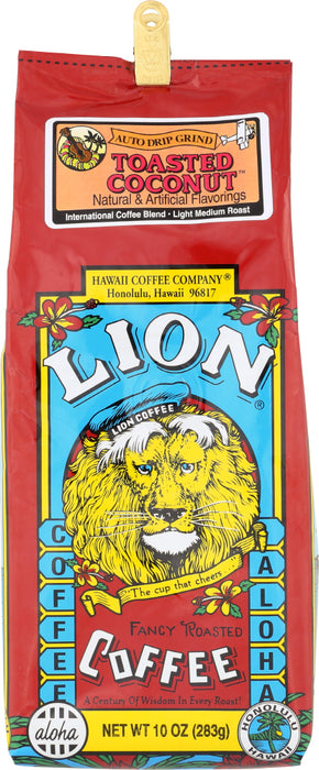 LION COFFEE: Coffee Toasted Coconut, 10 oz