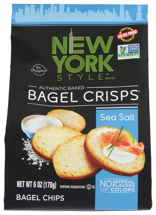 NEW YORK STYLE: Bagel Crisp Seasalt, 6 OZ