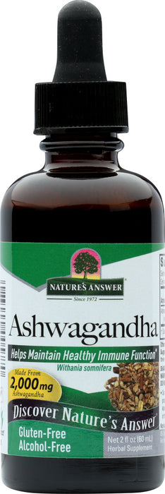NATURES ANSWER: Ashwagandha Withania Somnifera Alcohol Free, 2 oz