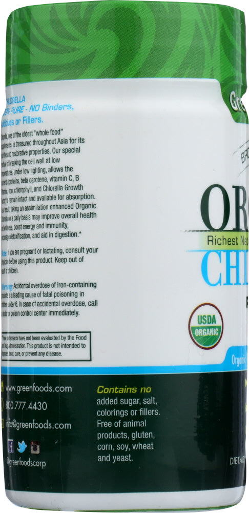 GREEN FOODS: Organic Chlorella Powder, 2.1 oz - No Brand For Less