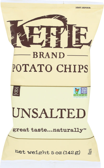 KETTLE BRAND: Potato Chips Unsalted, 5 oz