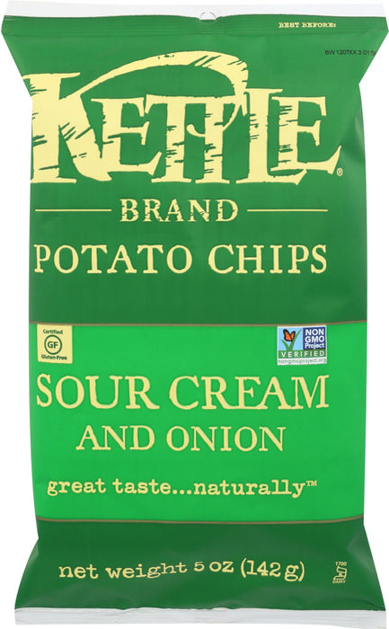 KETTLE BRAND: Potato Chips Sour Cream and Onion, 5 oz