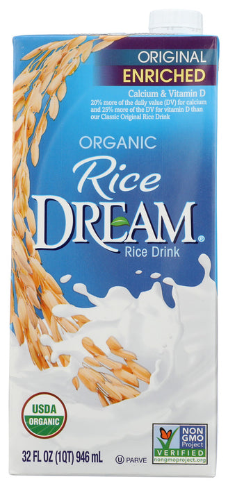 RICE DREAM: Organic Rice Drink Enriched Original, 32 Oz