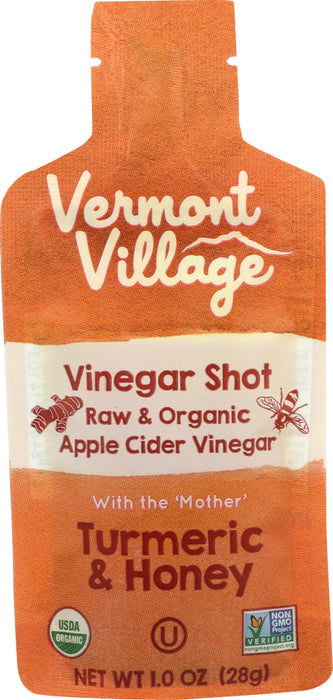 VERMONT VILLAGE: Vinegar Shot Turmeric & Honey Drink, 1 oz