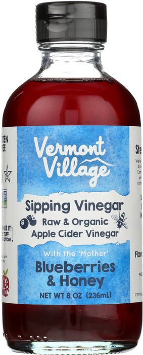 VERMONT VILLAGE: Sipping Vinegar Blueberry & Honey, 8 oz