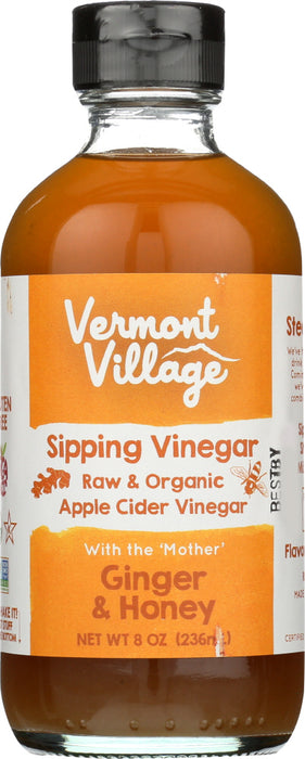 VERMONT VILLAGE: Sipping Vinegar Ginger& Honey, 8 oz