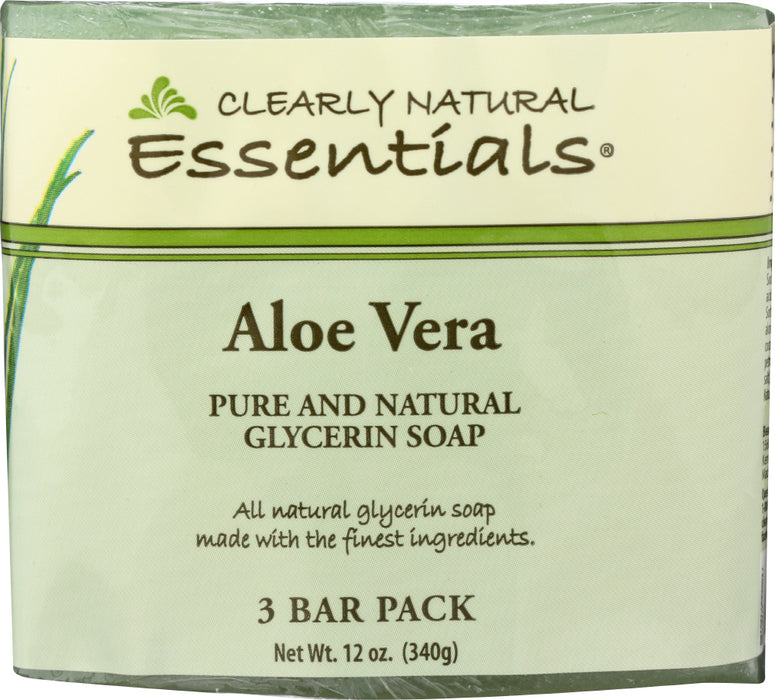 CLEARLY NATURAL: Soap Bar 3 Pk Aloe Vera, 12 oz