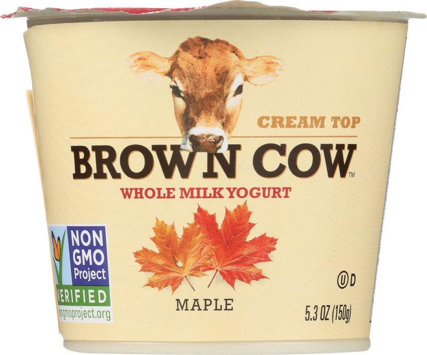 BROWN COW: Maple Cream Top Whole Milk Yogurt, 5.3 oz