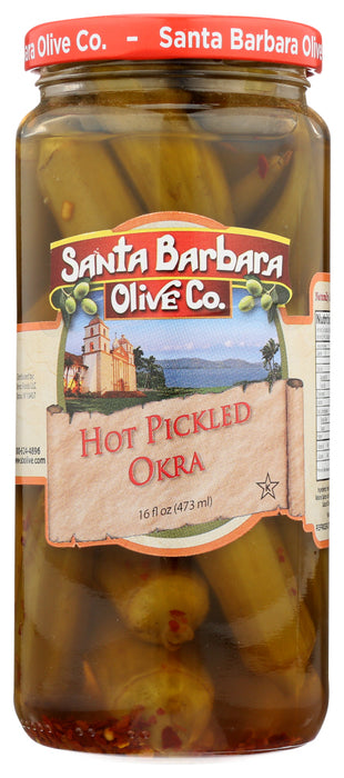 SANTA BARBARA: Hot Pickled Okra, 16 oz
