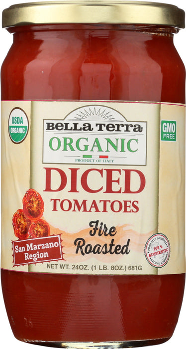 BELLA TERRA: Tomato Fire Rstd Diced, 24 oz