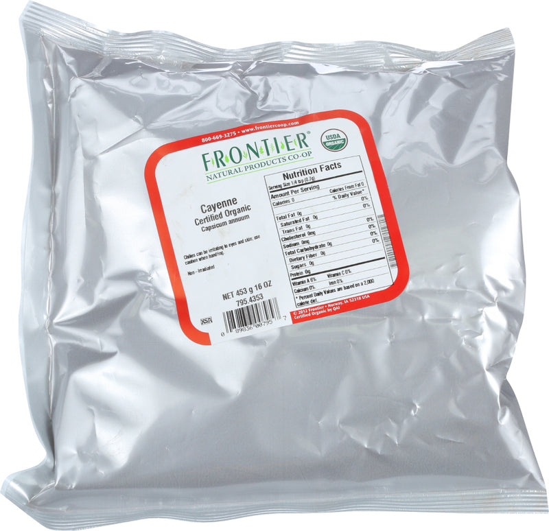 FRONTIER NATURAL PRODUCTS: Organic Cayenne, 16 oz - No Brand For Less