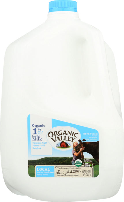 ORGANIC VALLEY: 1% Milk Fat Low Fat Milk, 1 ga