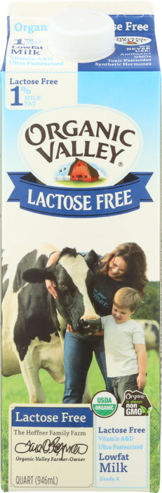 ORGANIC VALLEY: Lactose Free 1% Milk Fat, 32 oz