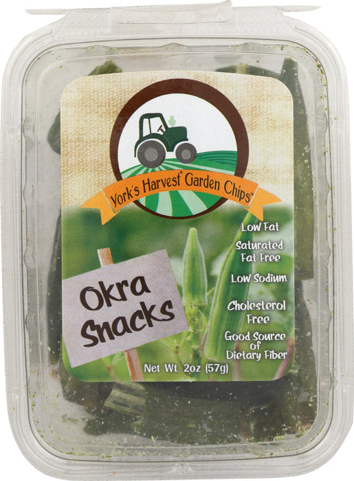 YORKS HARVEST GARDEN CHIPS: Chip Okra Snacks, 2 oz