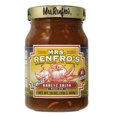 MRS. RENFRO'S: Gourmet Salsa Roasted Garlic Medium, 16 oz
