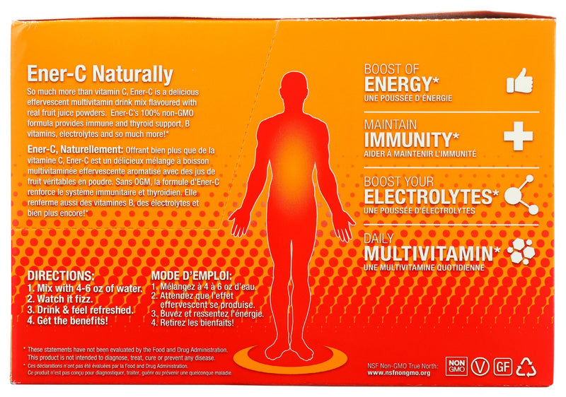 ENER C: Orange Multivitamin Drink Mix 1000mg, 30 pc - No Brand For Less
