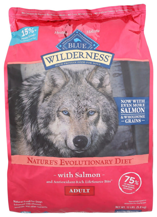 BLUE BUFFALO: Dog Food Adlt Slmn Wldrn, 13 LB