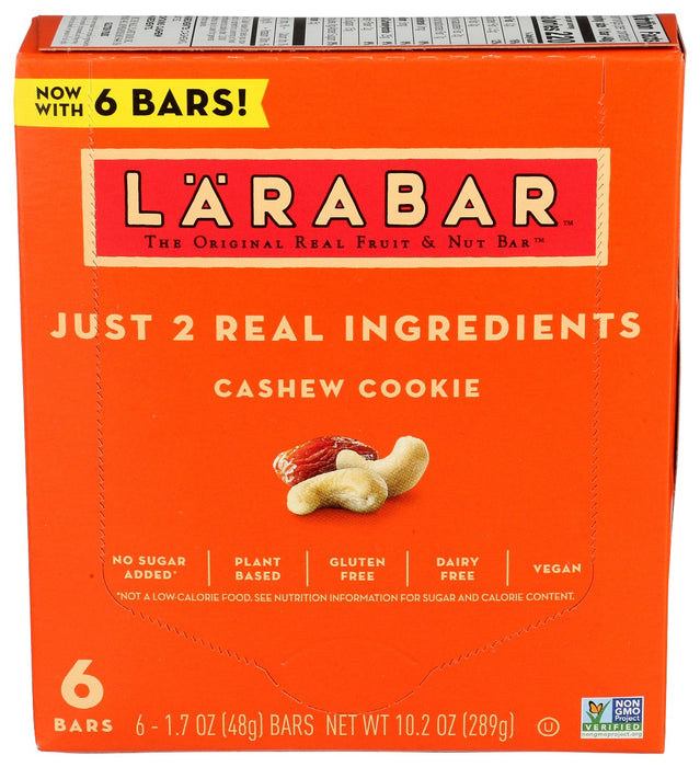 LARABAR: Bar Cashew Cookie 6Pk, 10.2 oz
