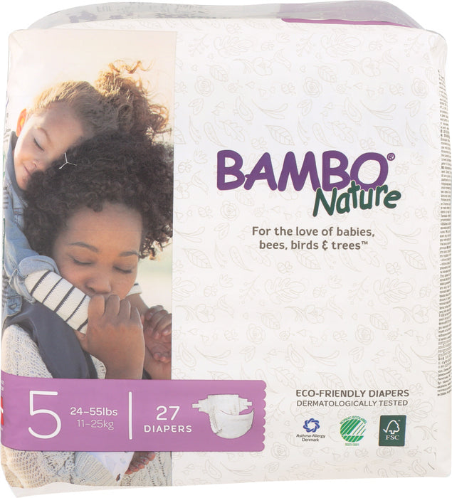 BAMBO NATURE: Diaper Baby Size 5, 27 pk
