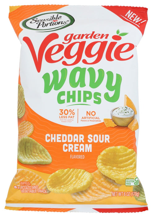 SENSIBLE PORTIONS: Chips Chddr Sour Crm Wavy, 6 OZ