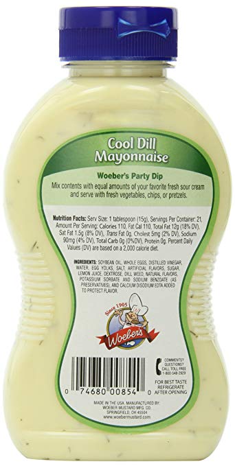 WOEBER: Cool Dill Mayonnaise, 11 oz
