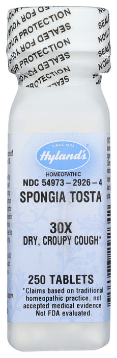 HYLAND: Spongia Tosta 30X, 250 tablets