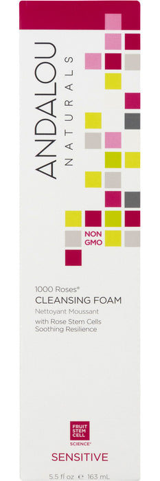 Andalou Naturals Cleansing Foam 1000 Roses 5.5 oz