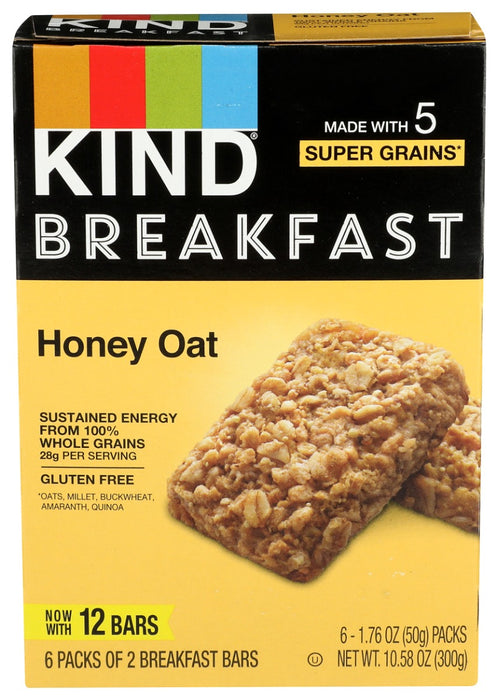 KIND: Bar Honey Oat Breakfast, 10.58 OZ