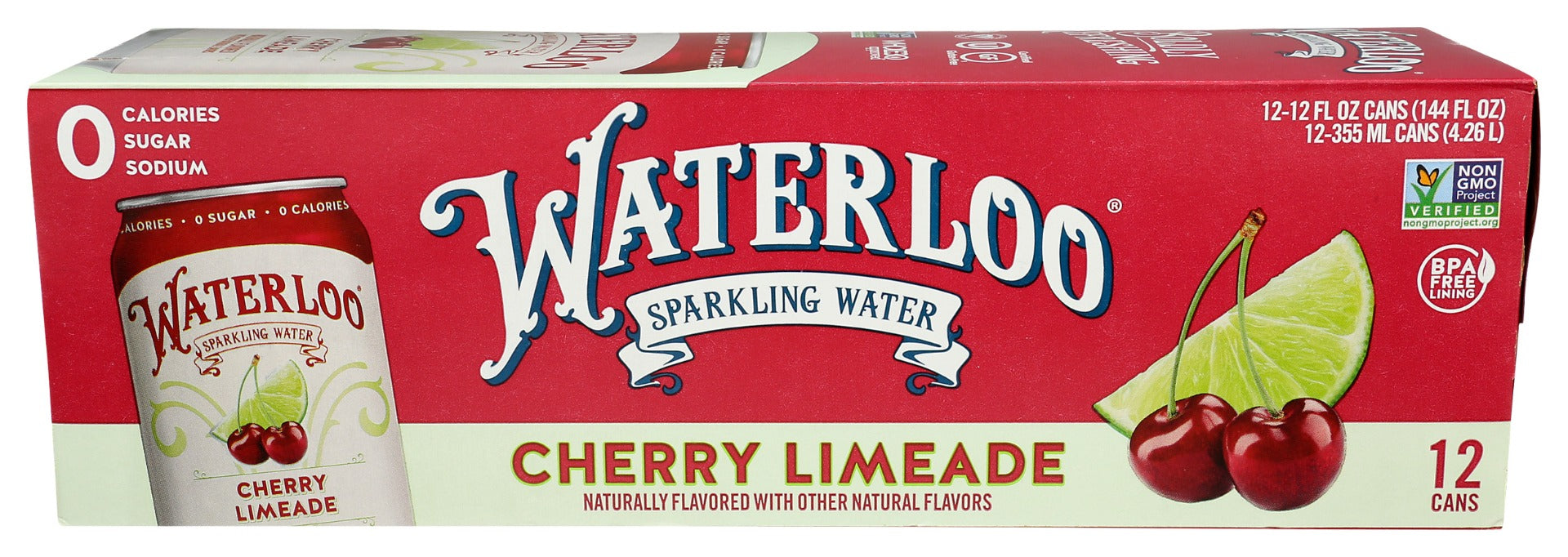 WATERLOO SPARKLING WATER: Water Chrry Lmade Sprklng, 144 FO