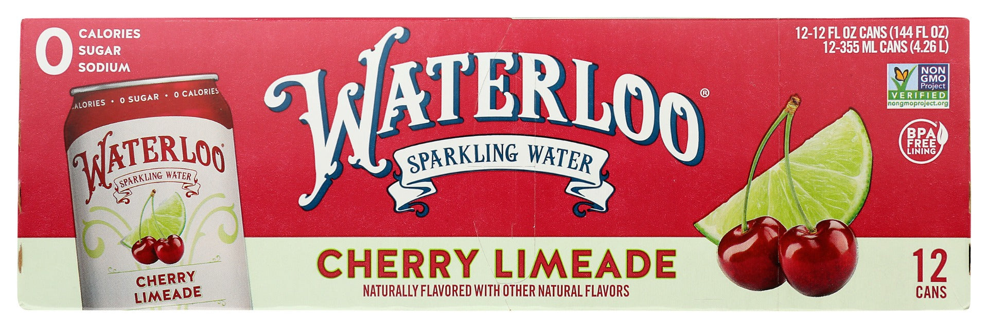 WATERLOO SPARKLING WATER: Water Chrry Lmade Sprklng, 144 FO