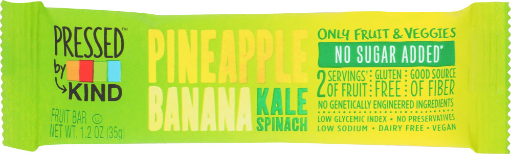 KIND: Pressed Bar Pineapple Banana Kale Spinach, 1.2 oz