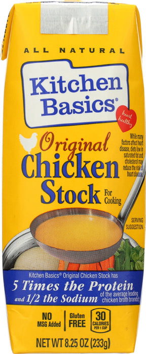 KITCHEN BASICS: Original Chicken Stock Gluten Free, 8.25 oz