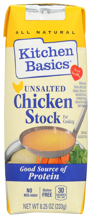 KITCHEN BASICS: Stock Chicken Unsalted Gluten Free, 8.25 oz