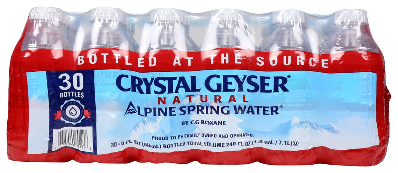 CRYSTAL GEYSER ALPINE SPR: Water Spring 30Pk 8Oz, 240 FO - No Brand For Less