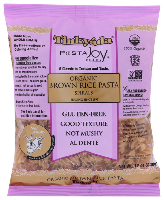 TINKYADA: Organic Brown Rice Pasta Spirals, 12 oz