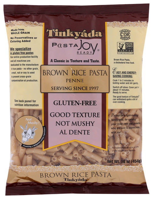TINKYADA: Brown Rice Pasta Penne With Rice Bran, 16 oz