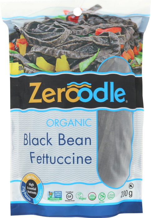 ZEROODLE: Pasta Fettucine Black Bean, 7 oz