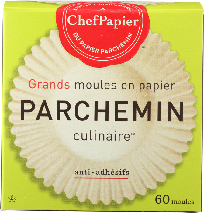 PAPER CHEF: Large Culinary Parchment Baking Cups, 60 Count
