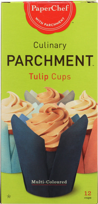 PAPER CHEF: Parchment Cup Multi Tulip, 12 pc