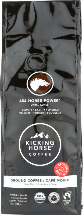 KICKING HORSE: 454 Horse Powder Ground Coffee Dark Roast, 10 oz