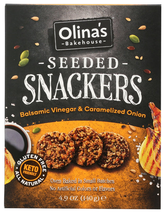 OLINAS BAKEHOUSE: Crackers Blsmc Vngr Onion, 4.9 oz