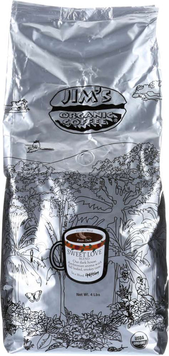 JIMS ORGANIC COFFEE: Organic Sweet Love Blend Coffee, 5 lb