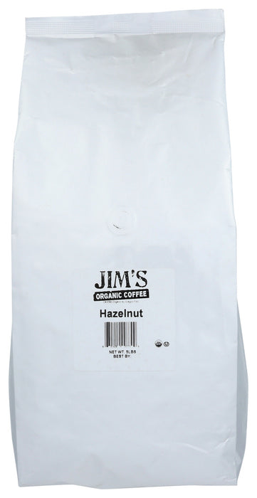 JIMS ORGANIC COFFEE: Organic Hazelnut Coffee, 5 lb