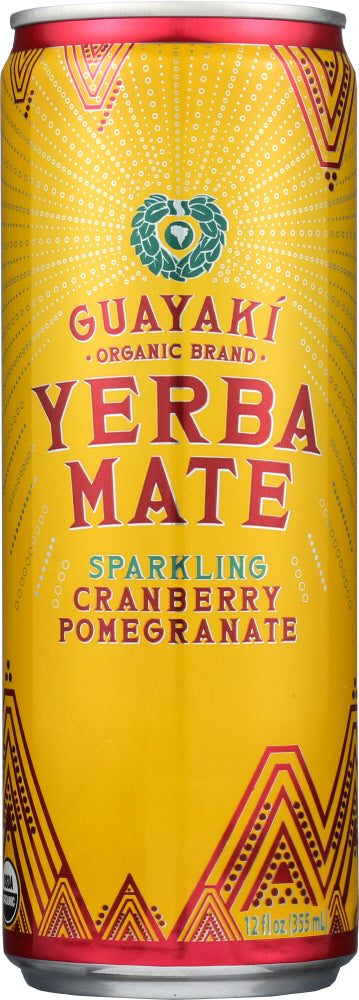 GUAYAKI: Yerba Mate Sparkling Cranberry Pomegranate, 12 fl oz - No Brand For Less