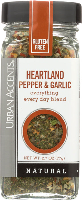 URBAN ACCENTS: Heartland Pepper & Garlic Seasoning, 2.7 oz
