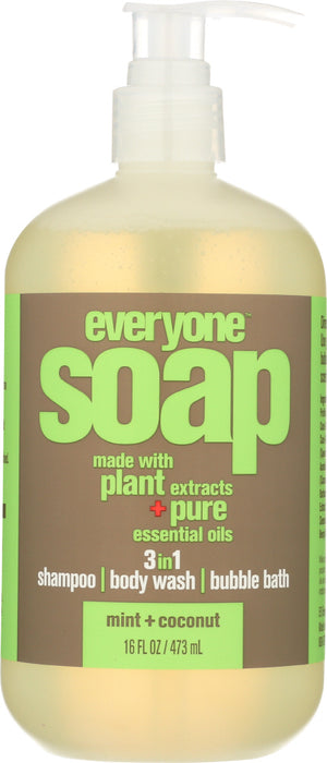 EVERYONE: 3-in-1 Soap Mint Coconut, 16 oz